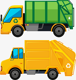 垃圾车环保车白色