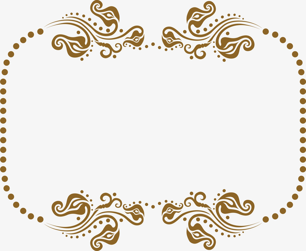 关键词 : 咖啡色花藤,边框纹理,曲线框架,复古边框,虚线圆点,海浪框架
