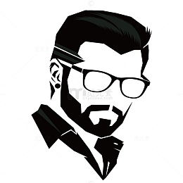 卡通男人头像元素