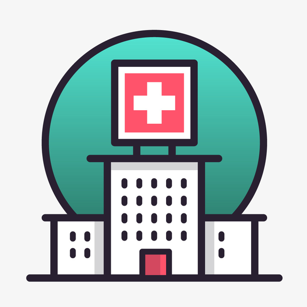 手机app医疗软件医院图标矢量