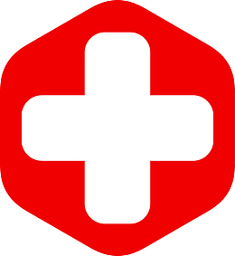 红色医院logo素材图