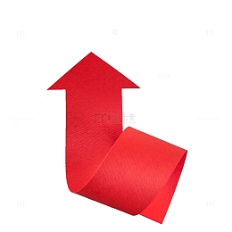 中国风红色的上涨箭头PNG