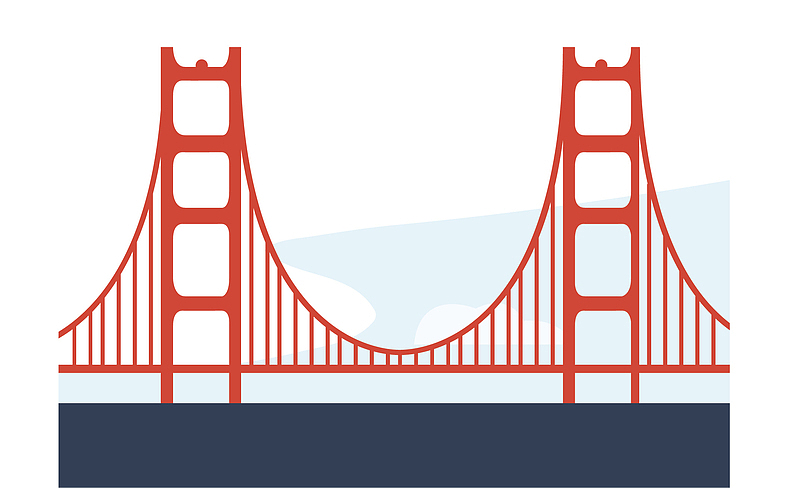 旧金山红色金门大桥