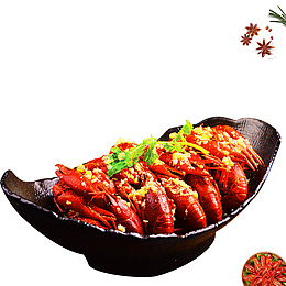 红色美味小龙虾装饰