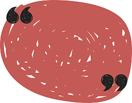 红色手绘涂鸦引用框