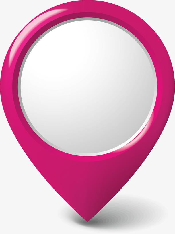 红色矢量地标箭头png图