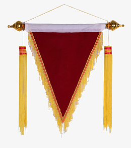 红色荣誉装饰三角红旗免抠图