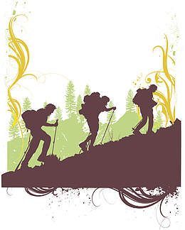 企业文化坚持人物剪影插画免抠