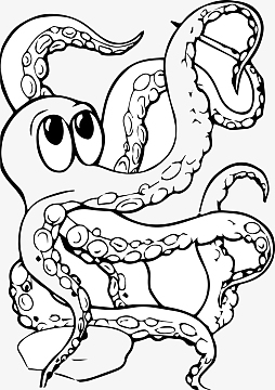 大眼睛的鱿鱼设计图