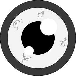 黑色眼疲劳血丝眼睛