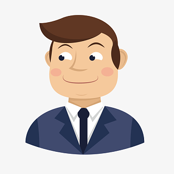 矢量扁平坏笑男生