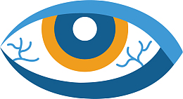 蓝色扁平眼睛疲劳