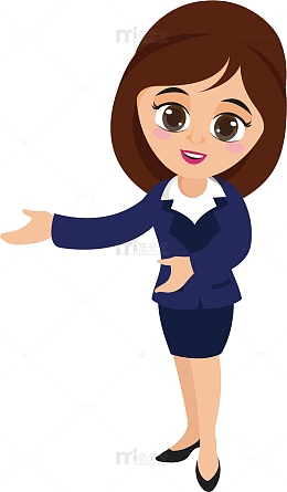 矢量图彬彬有礼的漂亮女生