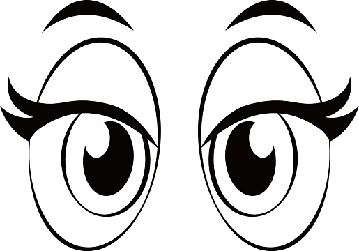 可爱卡通手绘媚眼眼眶