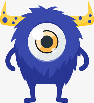 扁平搞怪小脚怪物(2083x2083)aipng卡通大眼睛怪物设计(1800x1800)png