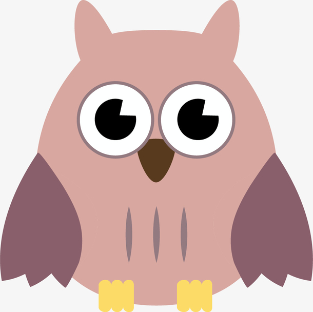关键词 : 矢量猫头鹰,卡通猫头鹰,扁平风格,可爱猫头鹰,紫粉色,大眼睛