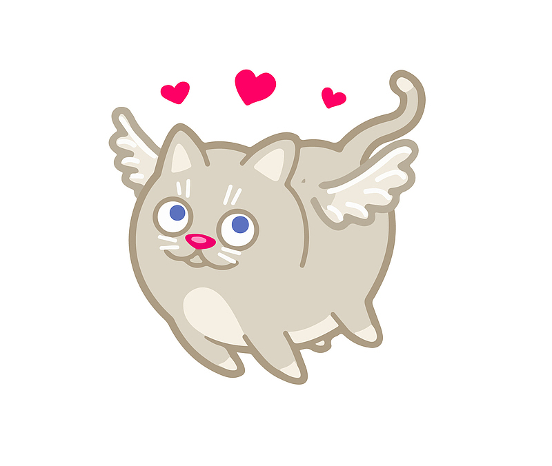 有爱心的小猫