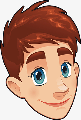 aipng微笑的大眼睛男孩设计pngpng创意卡通男孩pngpng可爱手绘儿童