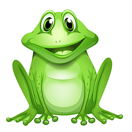 绿色的可爱的青蛙