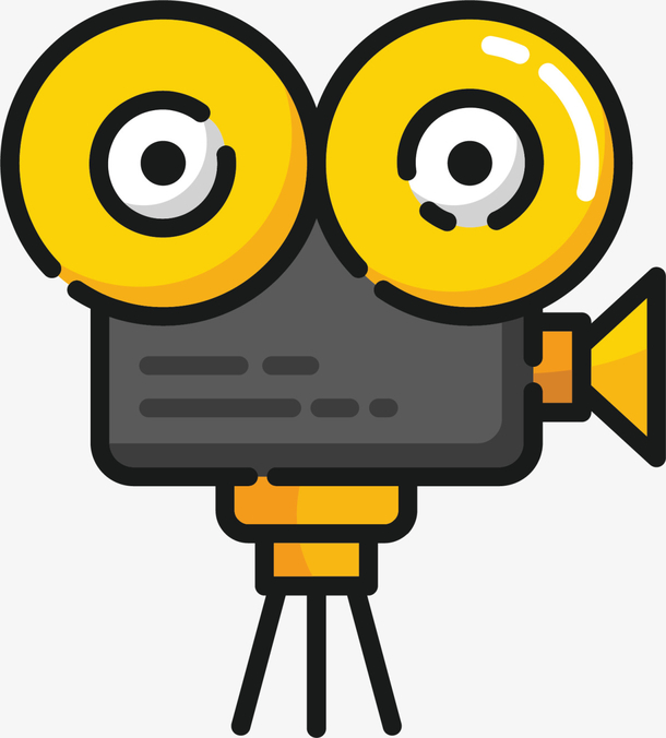 黄色闪耀电影放映机素材免费下载_觅元素