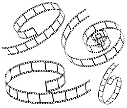 电影胶圈黑白PNG