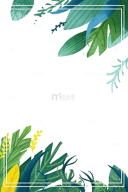 处暑之叶子装饰小清新边框