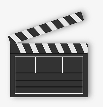 黑色拍摄电影场记板