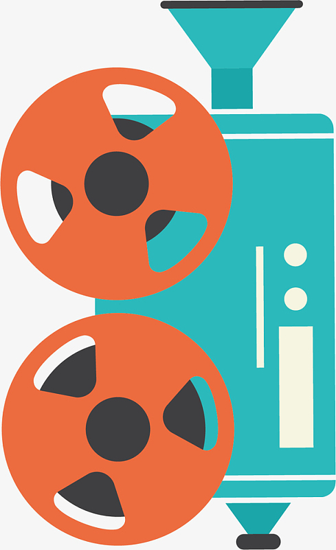 矢量图老式电影放映机