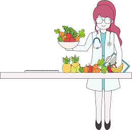 卡通营养师人物插画