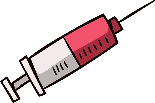 手绘卡通注射器免抠素材