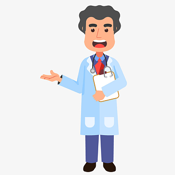 卡通医学男工作人员