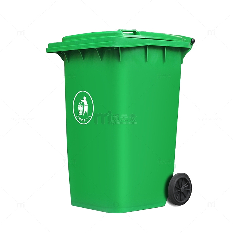 绿色环卫垃圾分类桶