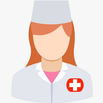 女护士头像矢量插画