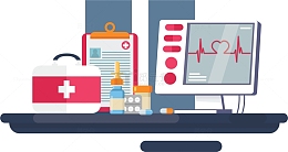 卡通医疗工具插画装饰