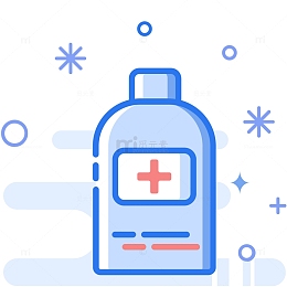 矢量消毒水MBE风格图标元素