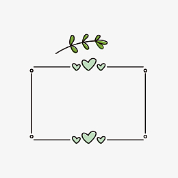 绿色小清新边框矢量图