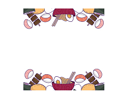 日本卡通美食边框