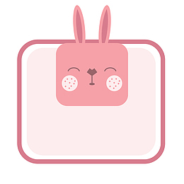 兔子头像边框装饰素材