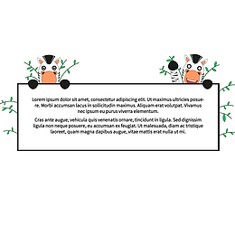 可爱卡通的斑马装饰边框