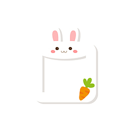 白色兔子边框