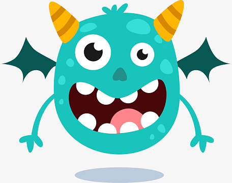 卡通小怪物装饰素材