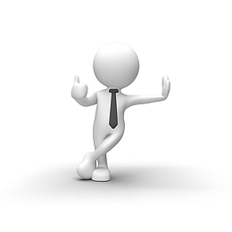 手绘卡通3D小白人