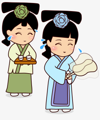 卡通小宫女素材免费下载_觅元素