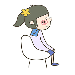坐下的小女孩
