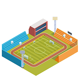 现代卡通设计运动场