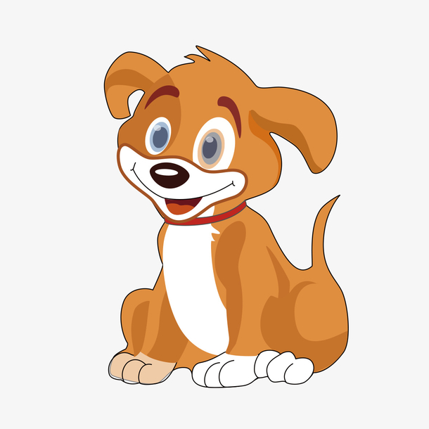 小狗卡通图案素材免费下载_觅元素