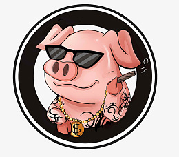 吸着香烟的猪老大