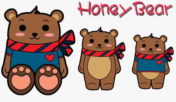 三只小熊素材免费下载_觅元素