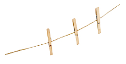 木夹子晾衣绳小清新