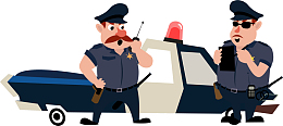 外出办案的警察